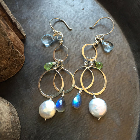 Circles and Stones Earrings