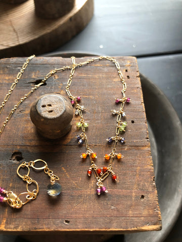 Tiny Gem Goldfill Necklace