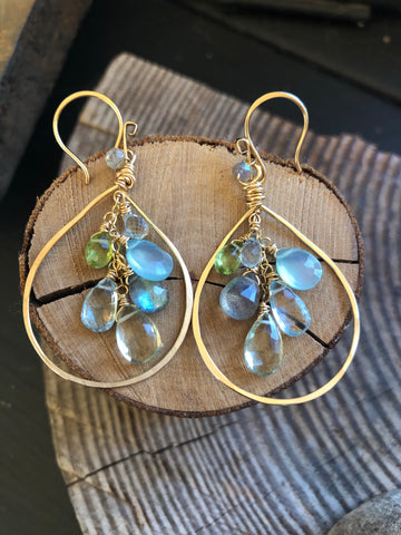 Goldfill Teardrop Cascade Earrings