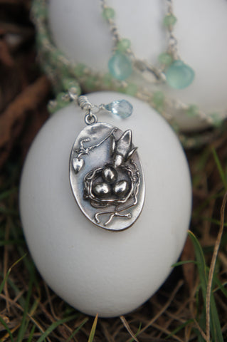 Mother Bird Nest Necklace
